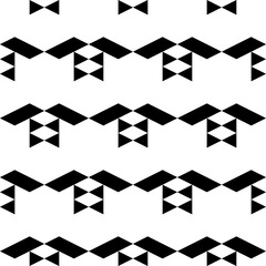 Seamless pattern. Triangles, parallelograms ornament. Triangular, quadrangular shapes wallpaper. Ethnic motif. Simple background. Geometric backdrop. Digital paper, textile print, web design. Vector.