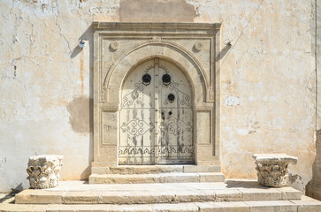 Traditional door (gate), one of the entrances to the kasbah (fortress), Sousse, Tunisia.