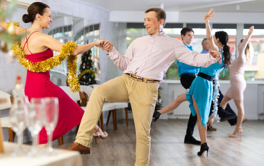 Paso doble dance during Christmas or New Year celebrations