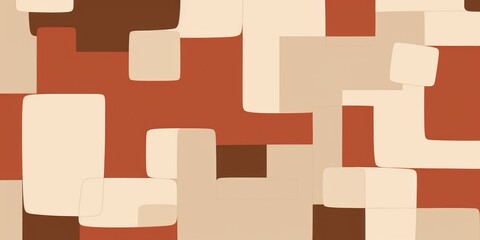 Beige and rust simple cute minimalistic random satisfying item pattern