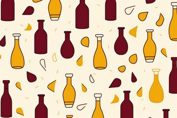 Burgundy and mustard simple cute minimalistic random satisfying item pattern