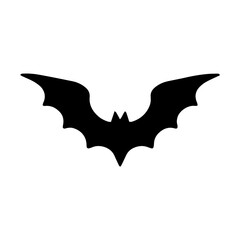 black bat silhouette element