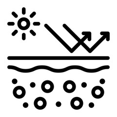 UV protection line icon