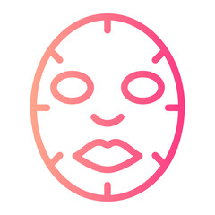 face mask gradient icon