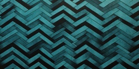 Charcoal and turquoise zigzag geometric shapes