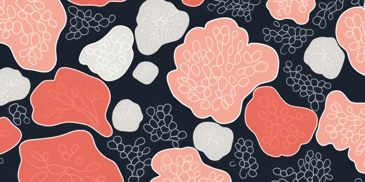 Coral and slate simple cute minimalistic random satisfying item pattern