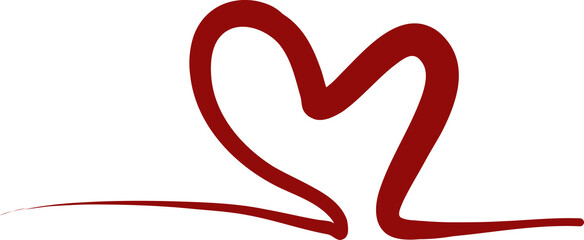 Obraz premium Love heart drawing