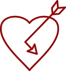 Love heart drawing