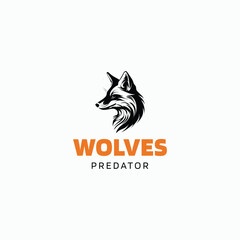 Wolf Vintage Logo Stock Vector

