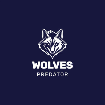 Wolf Vintage Logo Stock Vector

