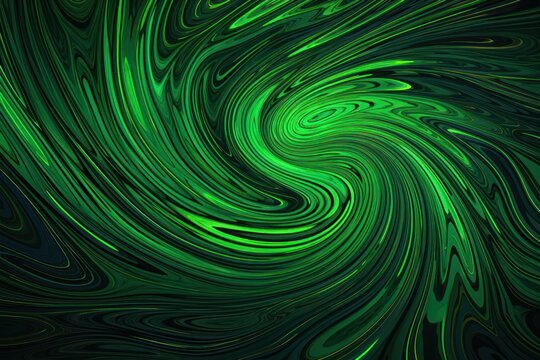 Green trippy pattern, abstract