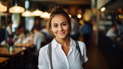 Portrait of a young waitress