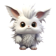 3D Cute animal cartoon gaming character transparent background