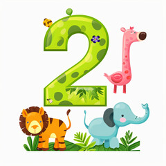 Obraz premium numbers and series for kids. Generative AI