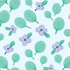 Mint and periwinkle simple cute minimalistic random satisfying item pattern
