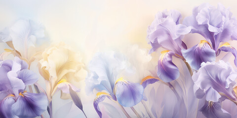 Nature's Delicate Symphony: Floral Bliss on a Pastel Spring Background