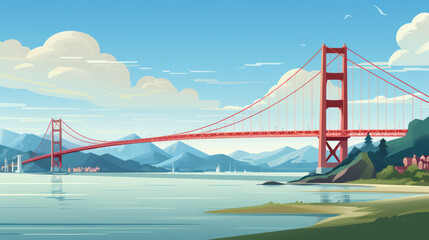 Golden Gate Bridge: Majestic Connection Between Land and Sea in San Francisco