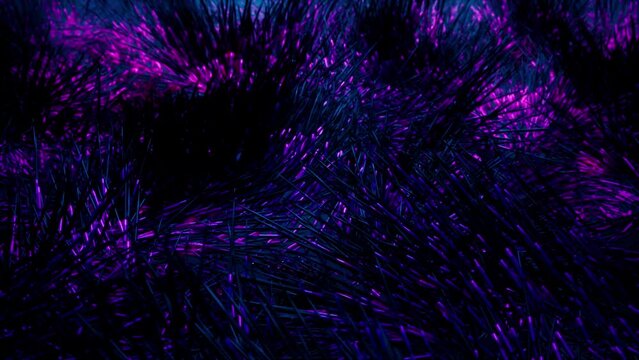 magical background with very sharp sticks that move like waves and generate more and more. Modern backdrop purple animation