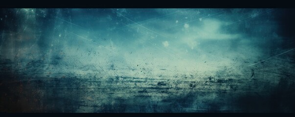 Old Film Overlay with light leaks, grain texture, vintage sky blue background