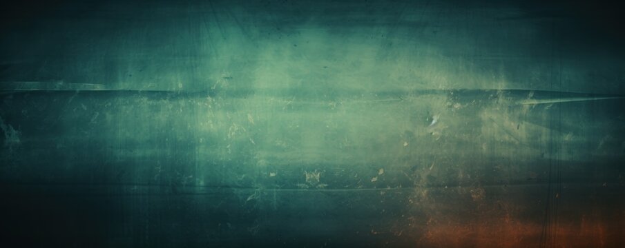 Old Film Overlay with light leaks, grain texture, vintage teal background