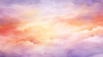 abstract watercolor background sunset sky orange purple for spring