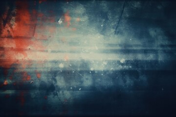 Old Film Overlay with light leaks, grain texture, vintage indigo and coral background