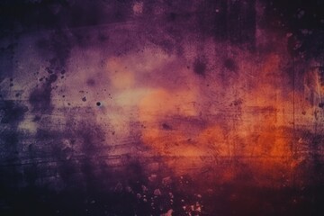 Old Film Overlay with light leaks, grain texture, vintage purple and orange background 