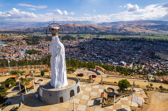 Aerial view of the Immaculate Virgin of the Conception in Huancayo.