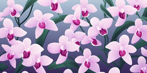 Orchid simple and sophisticated pattern