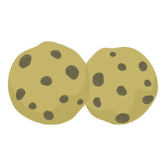 Cookies with choco chips food illustration
