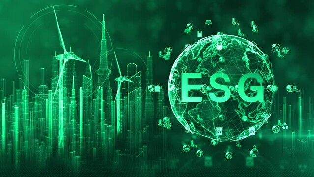 ESG Concept with Global Green Sustainable Energy,
