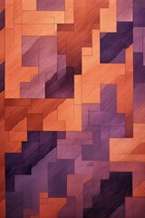 Rust and lavender zigzag geometric shapes