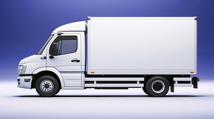Placement of advertising, text, logo, corporate identity, company slogan on the car body. Empty white space for presentation. Truck, cargo transportation, logistics, delivery, business, heavy loads.