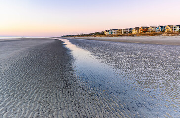 Tide Pool and Beach Houses, Singleton Beach, Hilton Head, South Carolina, USA