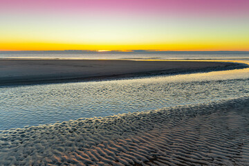 Sunrise Over Tidal Creek on Singleton Beach, Hilton Head, South Carolina, USA