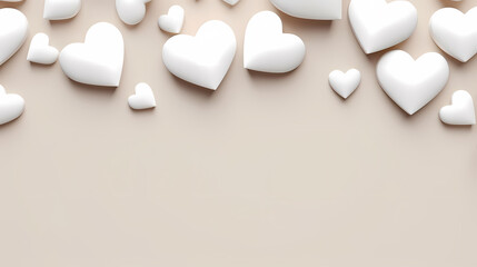 Valentine's Day, love and romance background, background with heart shapes