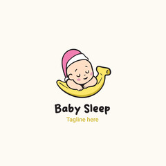 Baby Sleep logo, baby shop vector