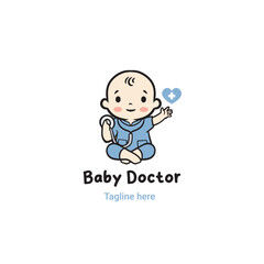 Baby doctor logo, baby shop logo