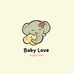 Baby elephant  logo, baby shop logo