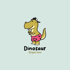 Baby dino logo, dinosaur logo