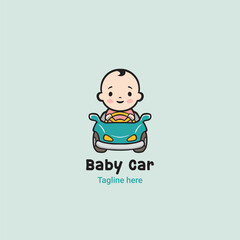 Baby car logo, baby shop logo