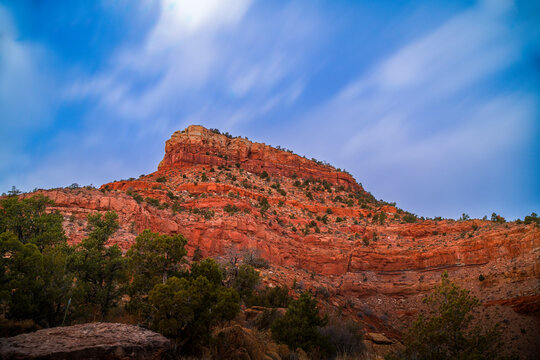 A beautiful view of the Red Rocks Mountain in Kanab, Utah