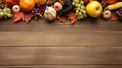 Rustic Elegance: Cornucopia of Autumn Fruits and Vegetables for Thanksgiving
