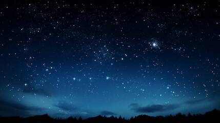 Dark blue starry sky