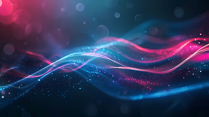 futuristic digital art energy wave background - obrazy, fototapety, plakaty