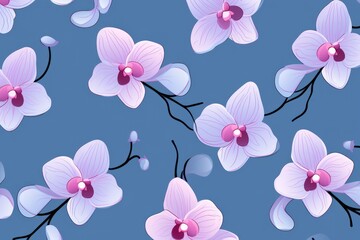 Steel blue and orchid simple cute minimalistic random satisfying item pattern