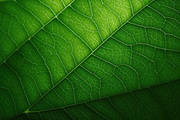 Obraz premium Macro of green leaves Generated by AI