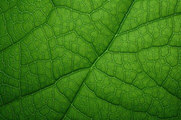 Macro of green leaves Generated by AI - obrazy, fototapety, plakaty
