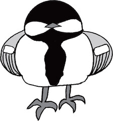 偉そうなシジュウカラ　正面