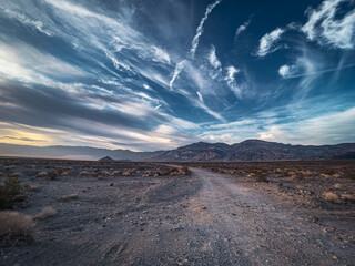 Death Valley Desert. National Park. Eastern California, Mojave Desert, The Great Basin Desert. The hottest place on Earth. - obrazy, fototapety, plakaty